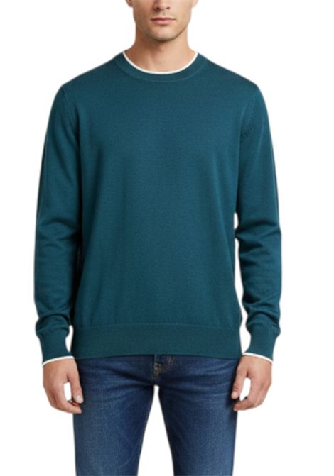 Crew neck jumper with contrasting trim MASQ | sweaters | M5625 66605110